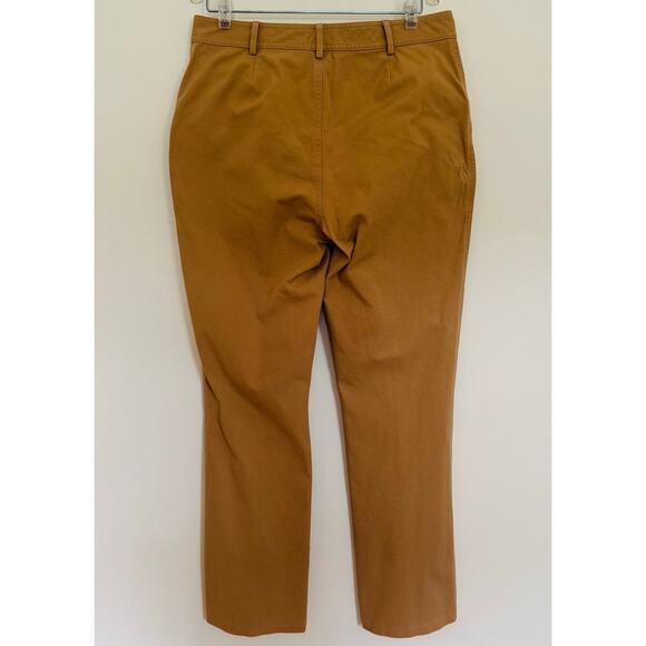 Lauren Ralph Lauren Womens Camel Tan Straight Hi Rise Cotton Pants Sz 8 P NEW - Picture 5 of 7